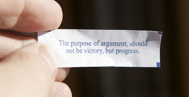 The purpose of argument, should not be victory, but progress