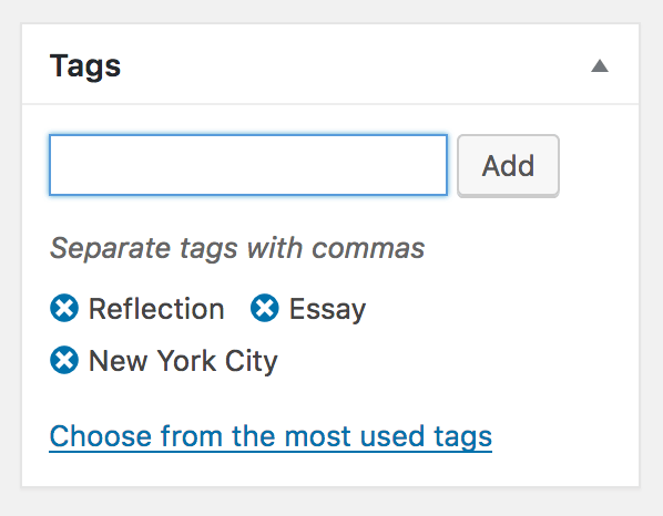 Blog Post Tags Added